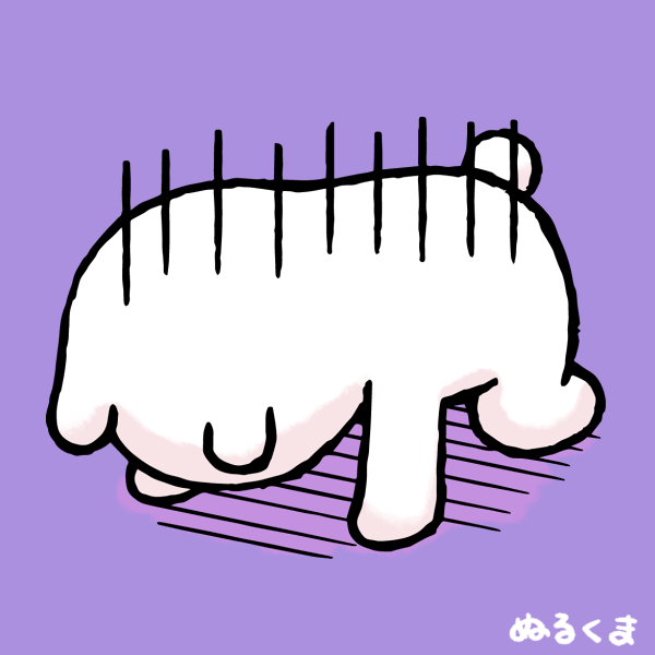 ガッカリうなだれる白くま